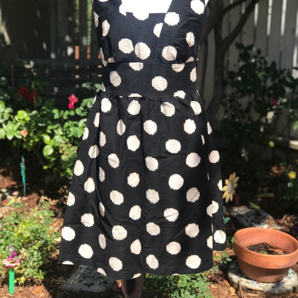 LOFT Abstract Polka Dot Fit and Flare - Picture 2 of 6